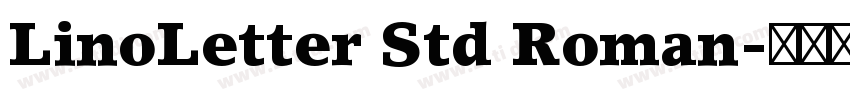 LinoLetter Std Roman字体转换